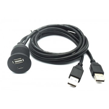 Dual USB2.0 +micro USB Προέκταση Γιά Σασί 1m